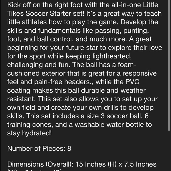 Little Tikes Games Little Tikes Soccer Starter Set Ball Water